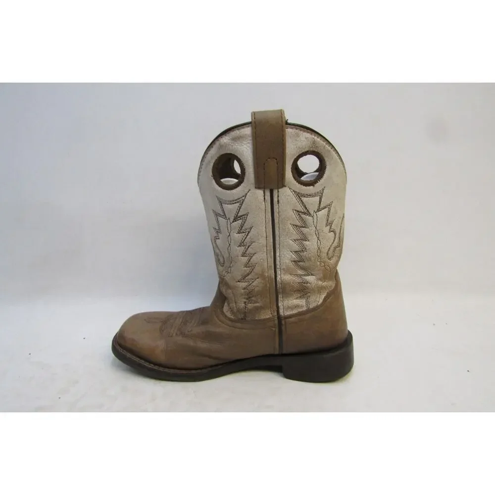 Smoky Mountain Youth Size 2.5 R Brown Leather Buckaroo Western Cowboy Boots
